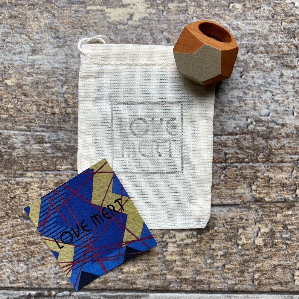 Love Mert Trae Faceted Wood Ring